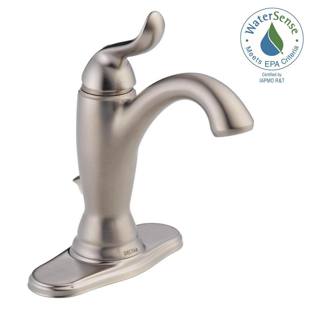 Delta 594-SSMPU-DST Linden 1-Hole 1-Handle Bathroom Faucet, Stainless