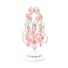 Load image into Gallery viewer, Tadpoles ctlapl104 10 in. Pink Chandelier Mini Table Lamp 50294
