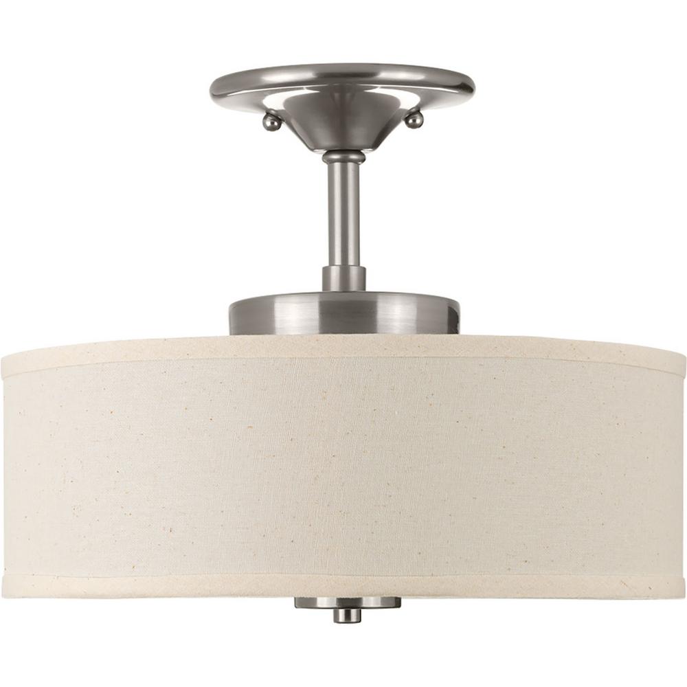 Progress Lighting Inspire Brushed Nickel LED Semi-Flush Mount P3683-0930K9