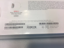 Load image into Gallery viewer, Apple Watch Series 4 44 mm Silver Aluminum Case White Sport Band MTUU2LL/A
