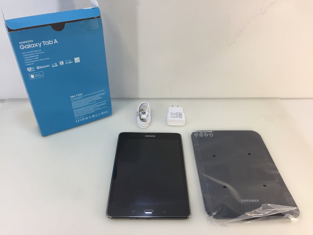 Samsung Galaxy Tab A SM-T350NZASXAR 16GB Wi-Fi, 8in - Smoky Titanium w/ Pouch