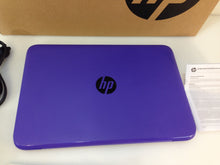 Load image into Gallery viewer, Laptop HP Stream 11-y020nr 11.6&quot; Celeron N3060 1.6GHz 4GB 32GB Win10, PURPLE
