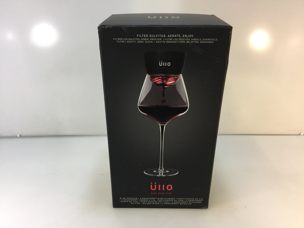 Ullo U005 Wine Purifier + 2x Angstrom Wine Glasses, Clear