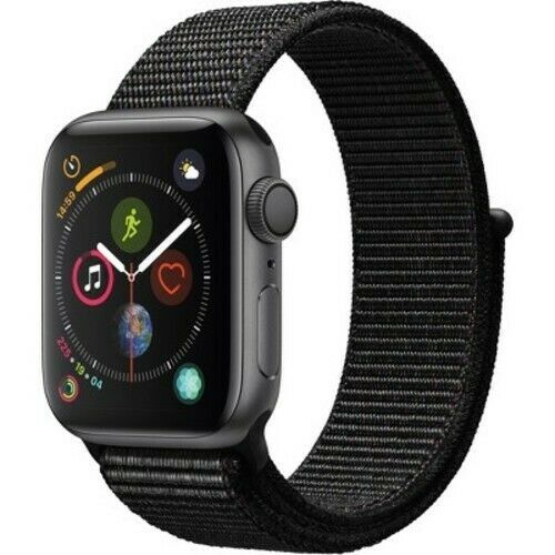 Apple Watch Series 4 40mm Space Gray Aluminum Case Black Sport Loop MU672LL/A