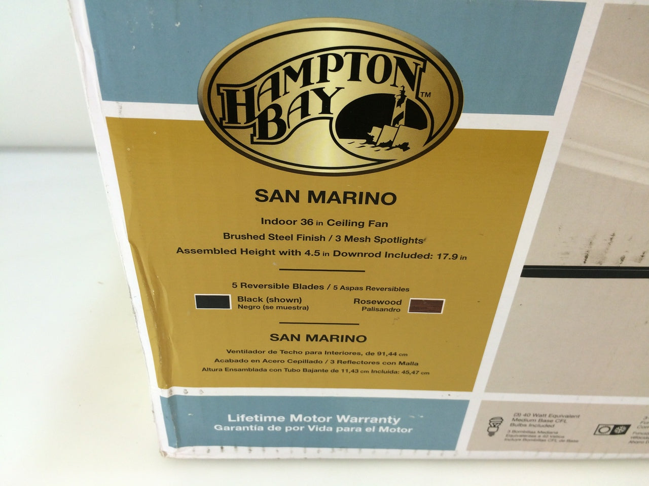 Hampton Bay San Marino 36インチ シーリングファン Hampton Bay San Marino 36