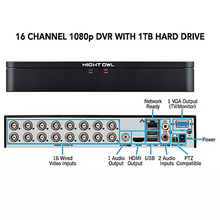 Load image into Gallery viewer, Night Owl 16-Channel 1TB HDD DVR Wired 10-Camera 1080p Spotlight Security System
