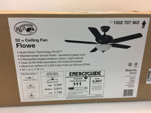 Load image into Gallery viewer, Hampton Bay 42010 Flowe 52&quot; LED Mediterranean Bronze Ceiling Fan 1002707963
