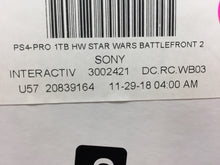 Load image into Gallery viewer, Sony PlayStation 4 Pro 1TB Star Wars Battlefront 2 Black Console - CUH-7115B

