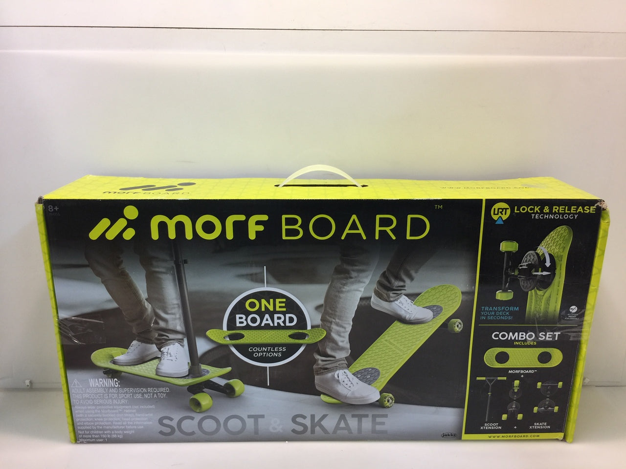 MorfBoard Scooter Skateboard Combo Set Chartreuse Black 76055 – NT
