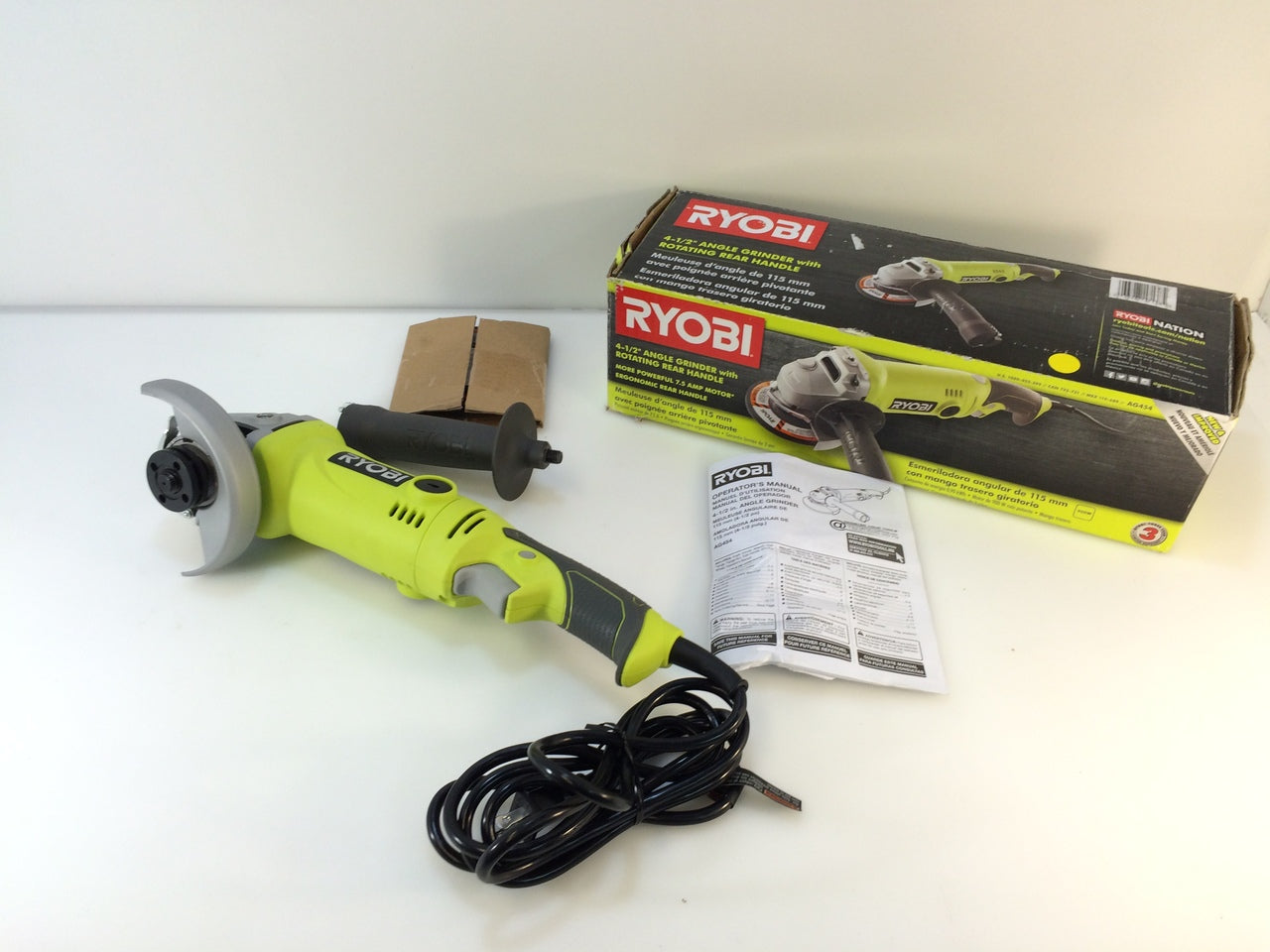 Ryobi AG454 Amp Corded Angle Grinder