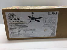 Load image into Gallery viewer, Hampton Bay Carlsbad 52 in. Indoor Brushed Nickel Ceiling Fan AG565-BN 871102
