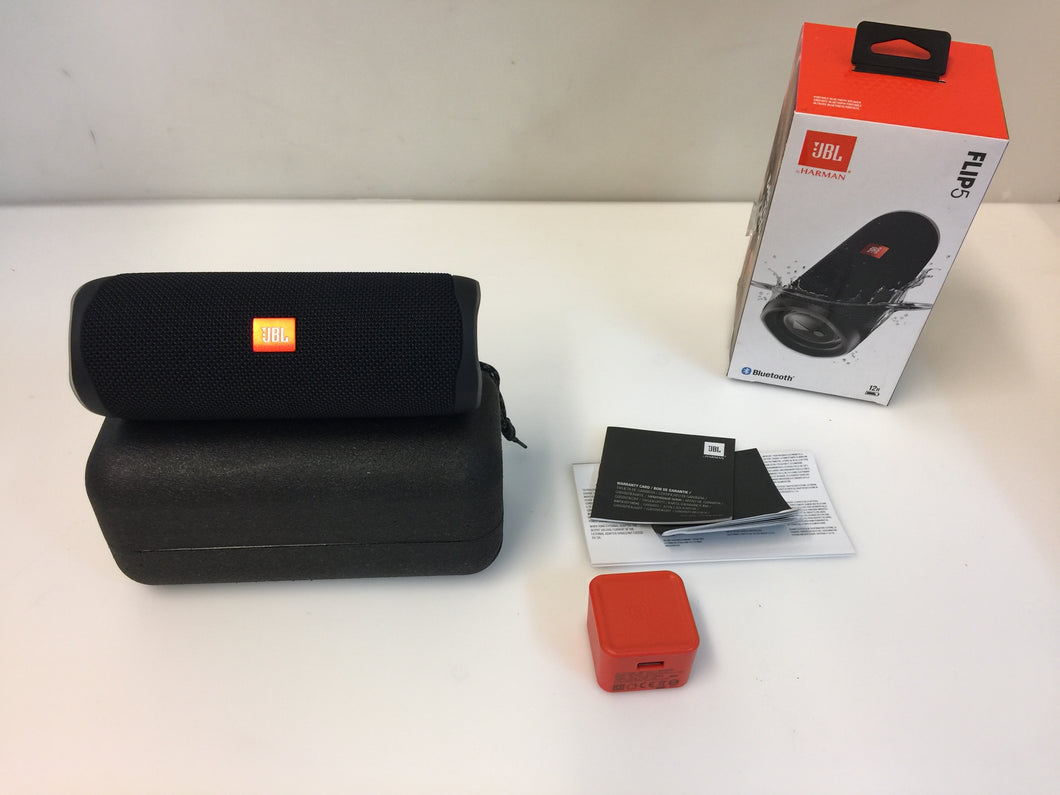 JBL Flip 5 Portable Waterproof Bluetooth Speaker - Midnight Black JBLFLIP5BLKAM
