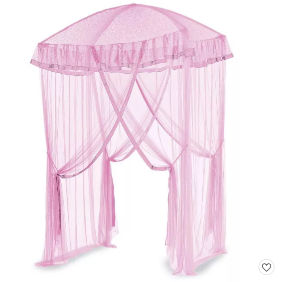 HearthSong Sparkling Lights Light-Up Bed Canopy for Twin, Full, or Queen Beds