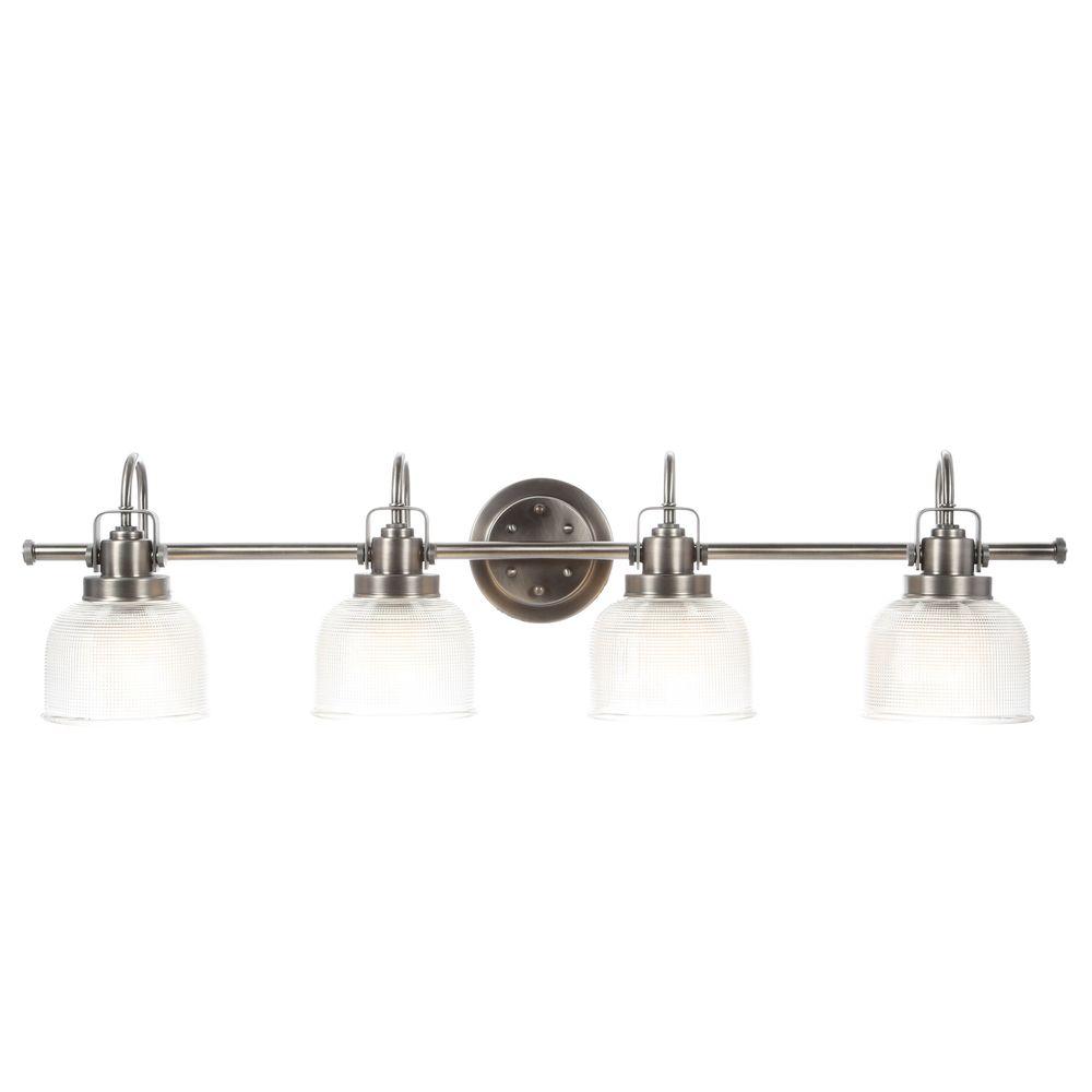 Progress Lighting Archie 4-Light Antique Nickel Bathroom Vanity Light P2997-81