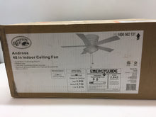 Load image into Gallery viewer, Hampton Bay Andross 48 in. Indoor White Ceiling Fan with Light Kit 14929
