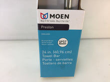 Load image into Gallery viewer, MOEN DN8424BN Preston 24 in. Towel Bar in Spot Resist Brushed Nickel
