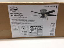 Load image into Gallery viewer, Hampton Bay 51823 Stoneridge 52&quot; Matte White Hugger LED Ceiling Fan 1003363326
