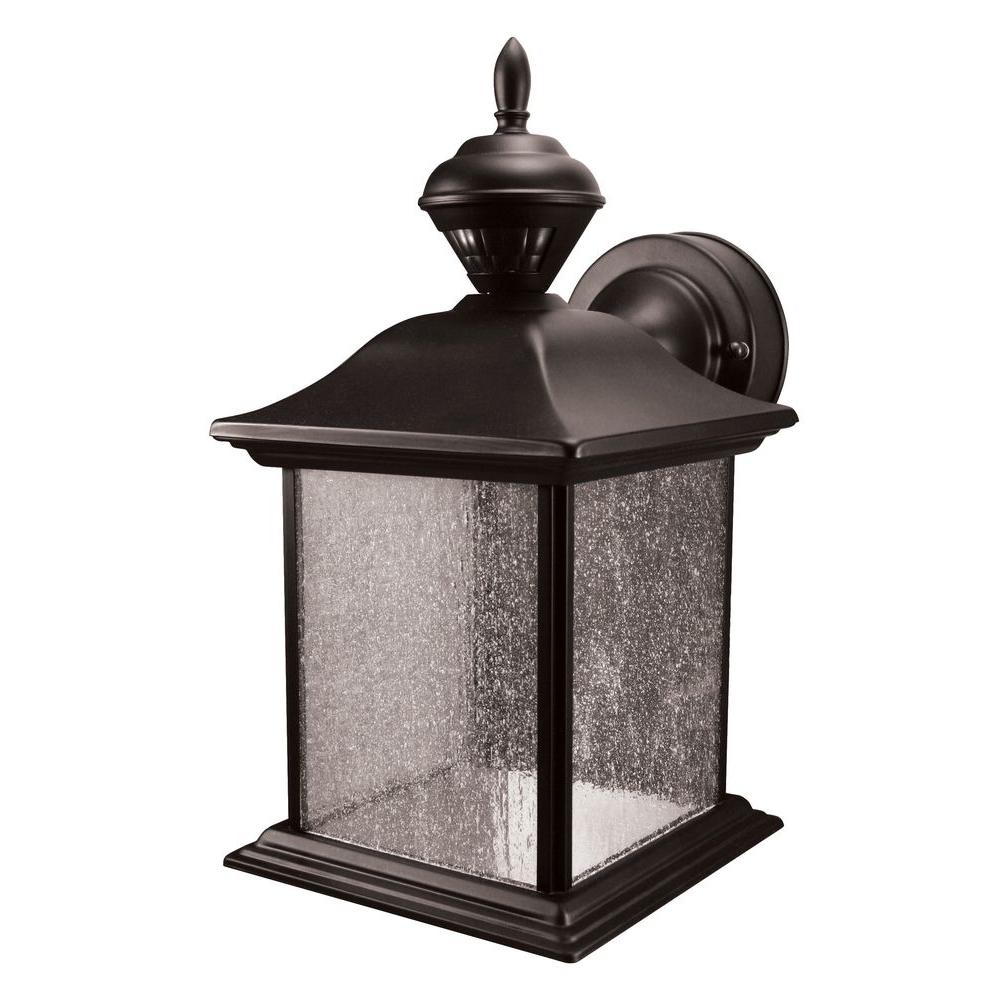 Heath Zenith City Carriage Black Motion Sensing Wall Lantern Sconce HZ-4127-BK