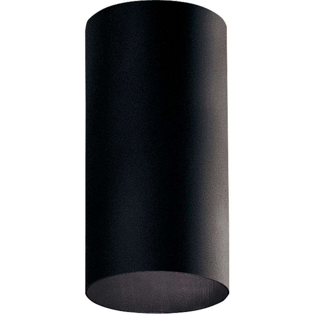 Progress Lighting 6 In. Cylinder Black Outdoor Flushmount P5741-31