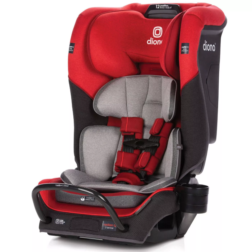 Diono Radian 3QX All-in-One Convertible Car Seat, Red Cherry