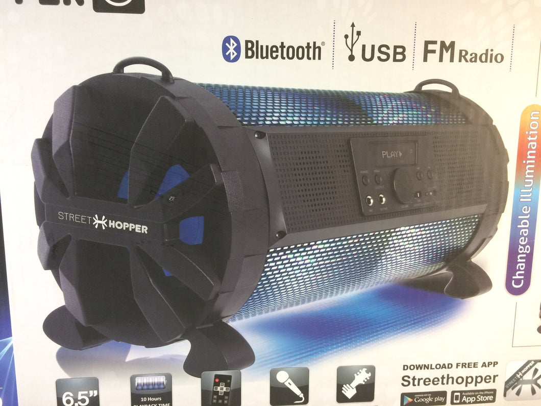 Soundstream Street Hopper 6 Speaker Portable Boombox w/ Light Show 2-Channel