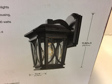 Load image into Gallery viewer, Home Decorators 23472 1-Light Bronze with Brass Highlights Outdoor 7&quot; Lantern

