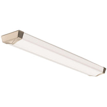 Load image into Gallery viewer, Lithonia Lighting Bouldercrest 4ft Brushed Nickel LED Flush Mount FMLBDRL 80CRI
