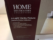 Load image into Gallery viewer, Home Decorators 2-Light Chrome Bath Vanity Light Bell Shaped Etched Glass 15342

