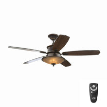 Load image into Gallery viewer, Hampton Bay Isolabella II 52 in. Indoor Tarnished Bronze Ceiling Fan AL684-TB
