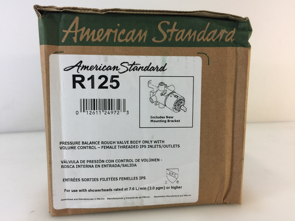 American Standard R125 Pressure Balance Rough Volume Control Valve Bod ...