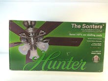 Load image into Gallery viewer, Hunter 53117 Sontera 52&quot; Indoor Brushed Nickel Ceiling Fan with Remote
