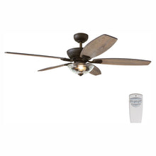 Load image into Gallery viewer, Home Decorators Connor 54&quot; LED Bronze Dual-Mount Ceiling Fan with Remote 51848
