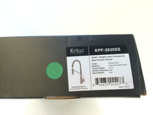 Load image into Gallery viewer, KRAUS KPF-2630SS Oletto 1-Handle Commercial Kitchen Faucet Stainless Steel
