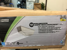 Load image into Gallery viewer, Lithonia Lighting Bouldercrest 4ft Brushed Nickel LED Flush Mount FMLBDRL 80CRI
