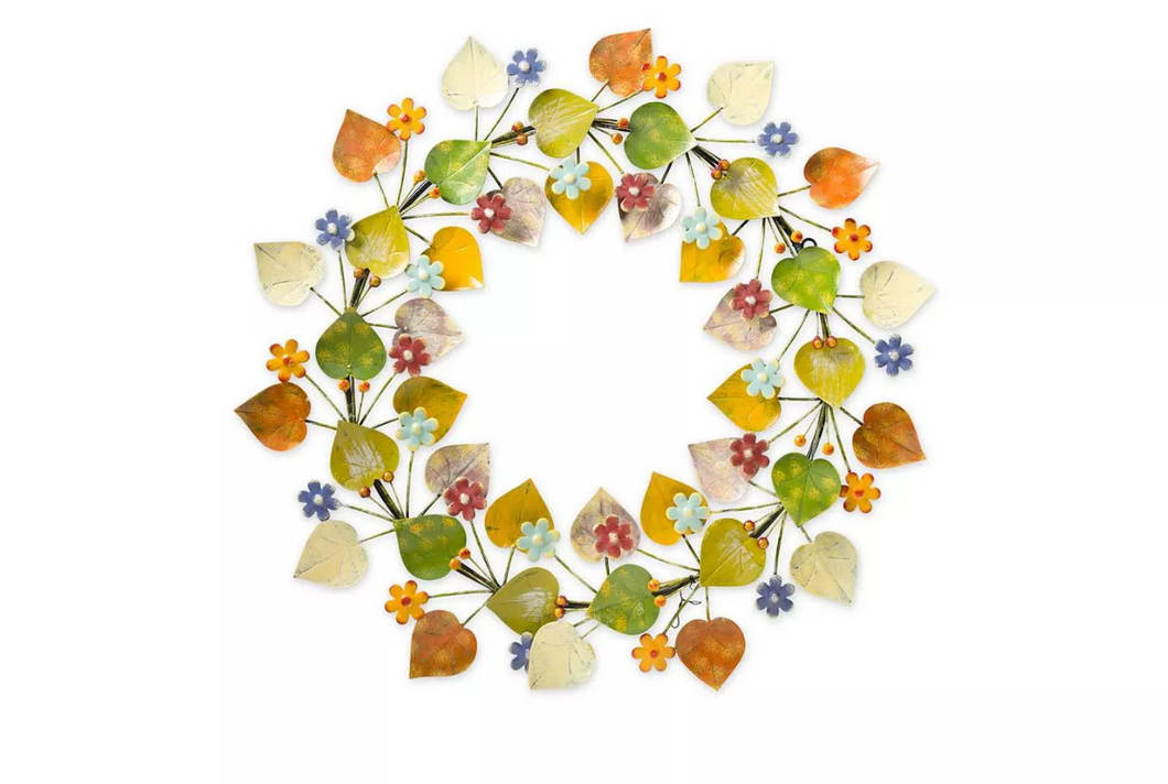 Wind & Weather Handcrafted Metal Flower Wreath