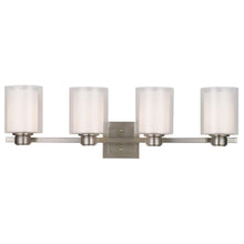 Load image into Gallery viewer, Design House 556167 Oslo 4-Light Brushed Nickel Vanity Light
