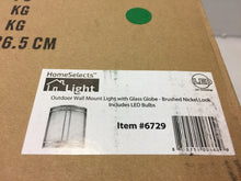 Load image into Gallery viewer, HomeSelects Heritage 6729 2-Light Brushed Nickel Outdoor Wall Mount Sconce
