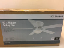 Load image into Gallery viewer, Hugger AL383LED-WH 52 in. LED Indoor White Ceiling Fan with Light Kit 1002269803
