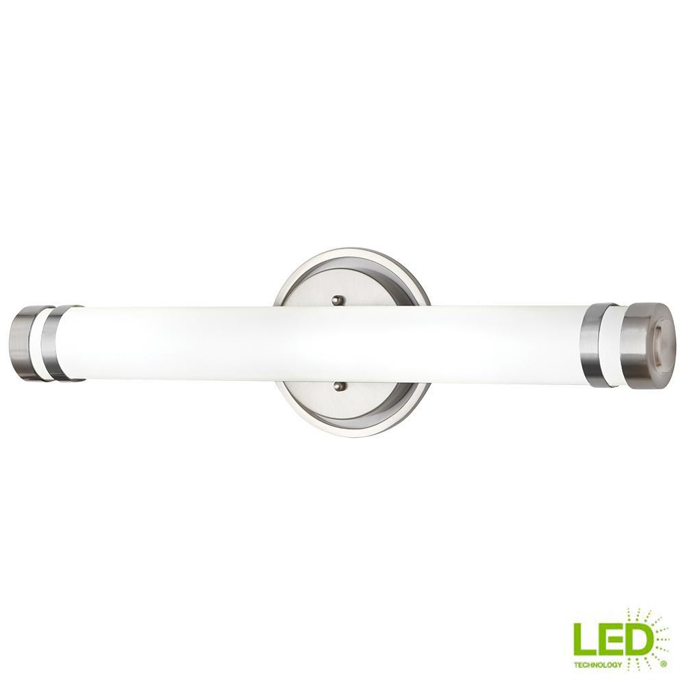 Home Decorators 100W Equivalent Brushed Nickel LED Vanity Light 1001844671