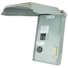 Load image into Gallery viewer, GE 100 Amp 2-Space 2-Circuit 240-Volt Unmetered RV Outlet Box 30A 20A GE1LU032SS
