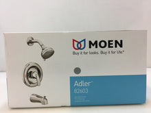 Load image into Gallery viewer, Moen 82603 Adler 1 Handle 4-Spray Tub &amp; Shower Faucet w/ Valve in Chrome
