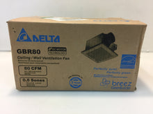 Load image into Gallery viewer, Delta GBR80 Breez GreenBuilder Series 80 CFM Ceiling Bathroom Exhaust Fan
