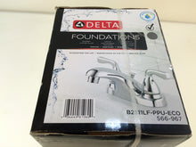 Load image into Gallery viewer, Delta B2511LF-PPU-ECO Foundations 4&quot; Centerset 2-Handle Bathroom Faucet Chrome
