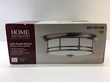 Load image into Gallery viewer, HDC 14&quot; 75W Equivalent Brushed Nickel LED Flushmount Frosted White Glass Shade
