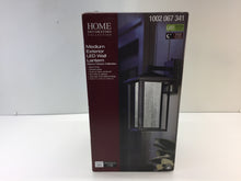 Load image into Gallery viewer, Home Decorators Black Medium Outdoor Seeded Glass Wall Lantern 1002064341
