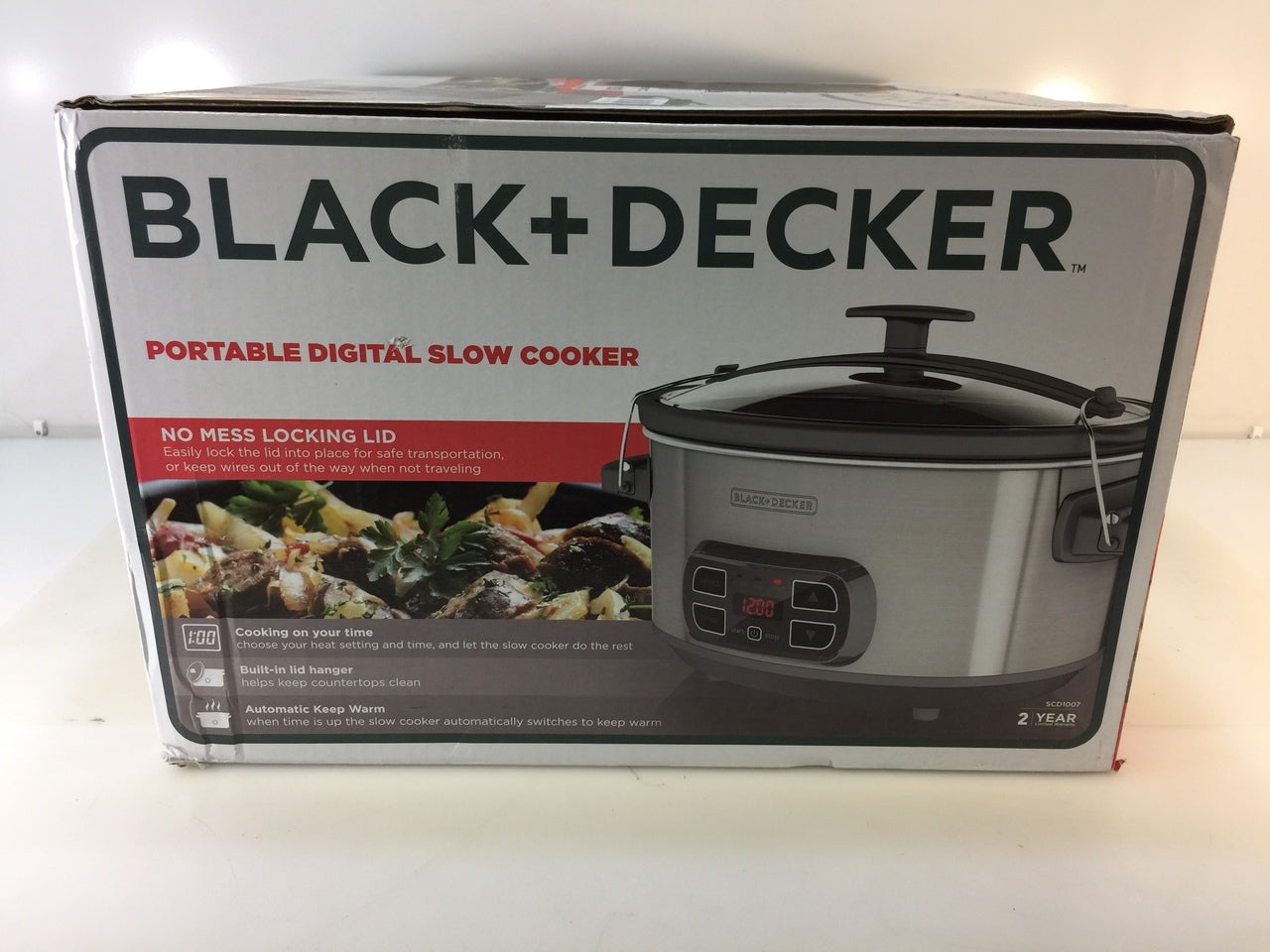 Black and Decker SCD1007 320W Silver Stoneware Slow Cooker 7 qt. Capacity