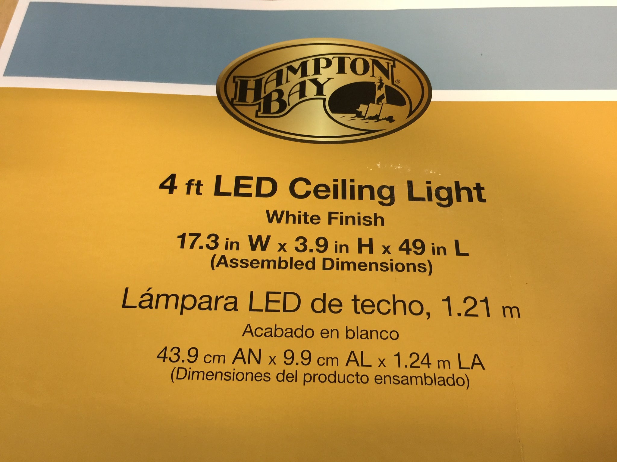 Hampton Bay 4ft x 1.5ft White Rectangular LED Flush Mount Puff Light – NT  Electronics LLC