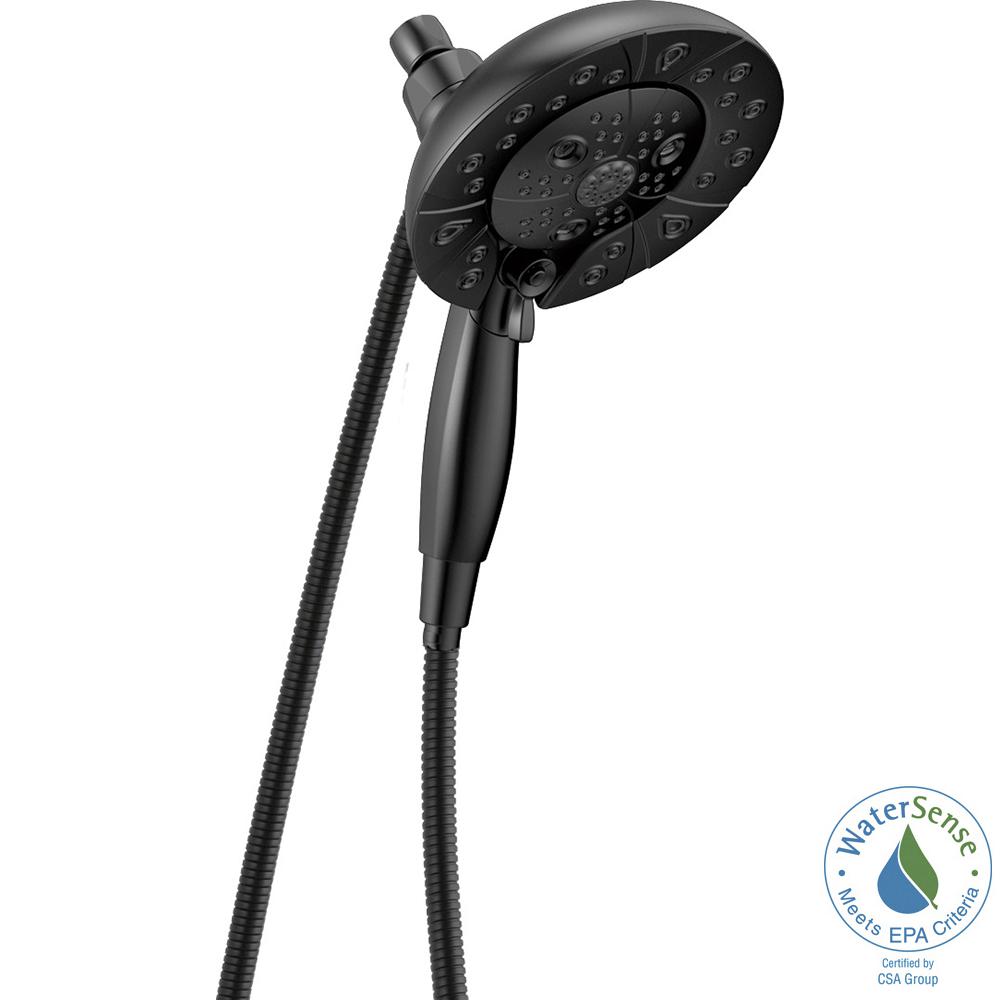Delta 58480-BL-PK In2ition 2-in-1 5-Spray Hand Shower Head Matte Black