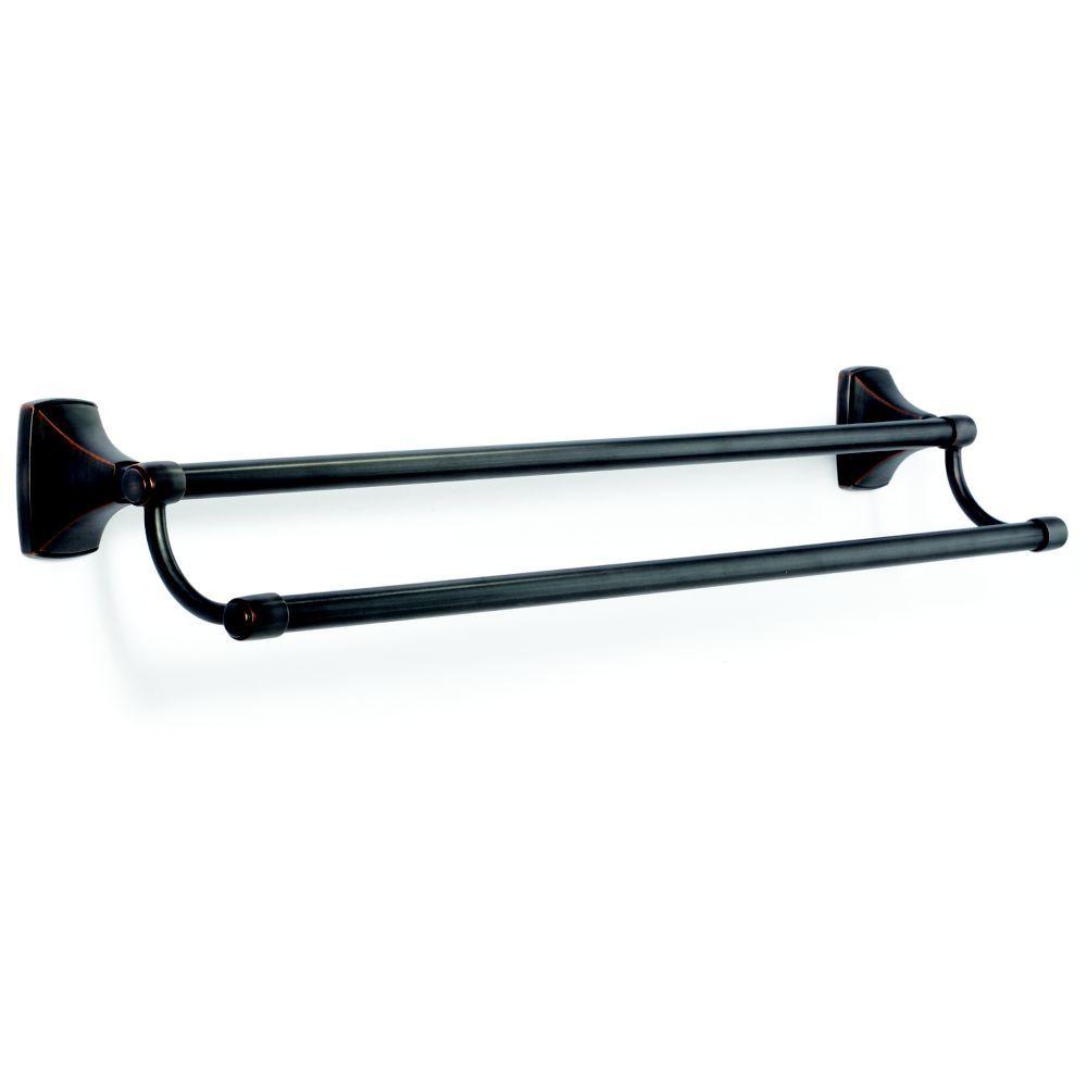 Amerock Clarendon 24 in. Double Towel Bar in Oil Rubbed Bronze BH26505ORB