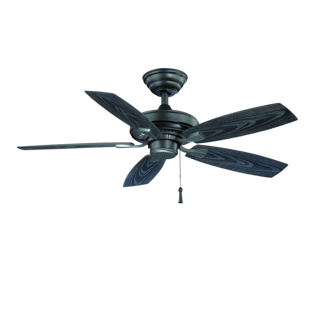 Hampton Bay Gazebo II 42 in. Indoor/Outdoor Natural Iron Ceiling Fan YG187-NI